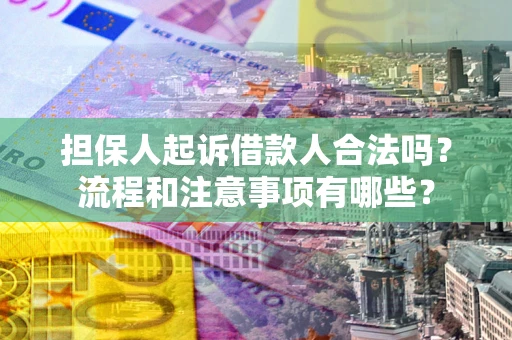 武汉担保人起诉借款人合法吗？流程和注意事项有哪些？
