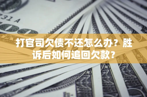 武汉打官司欠债不还怎么办？胜诉后如何追回欠款？