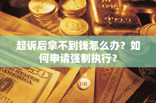 武汉起诉后拿不到钱怎么办？如何申请强制执行？