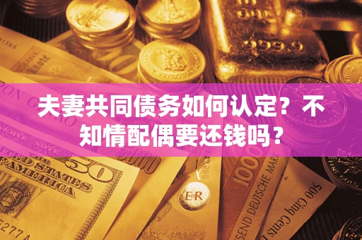 武汉夫妻共同债务如何认定？不知情配偶要还钱吗？