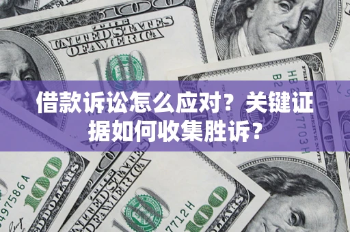 武汉借款诉讼怎么应对？关键证据如何收集胜诉？